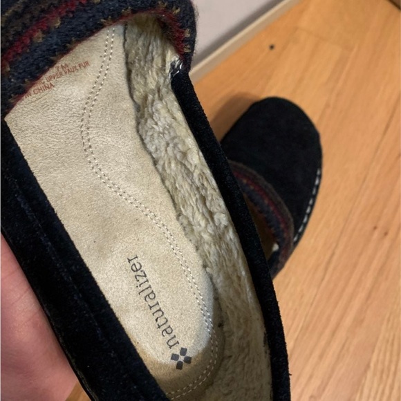 Naturalizer Black Suede Slip on Wedges 7 - Picture 4 of 7